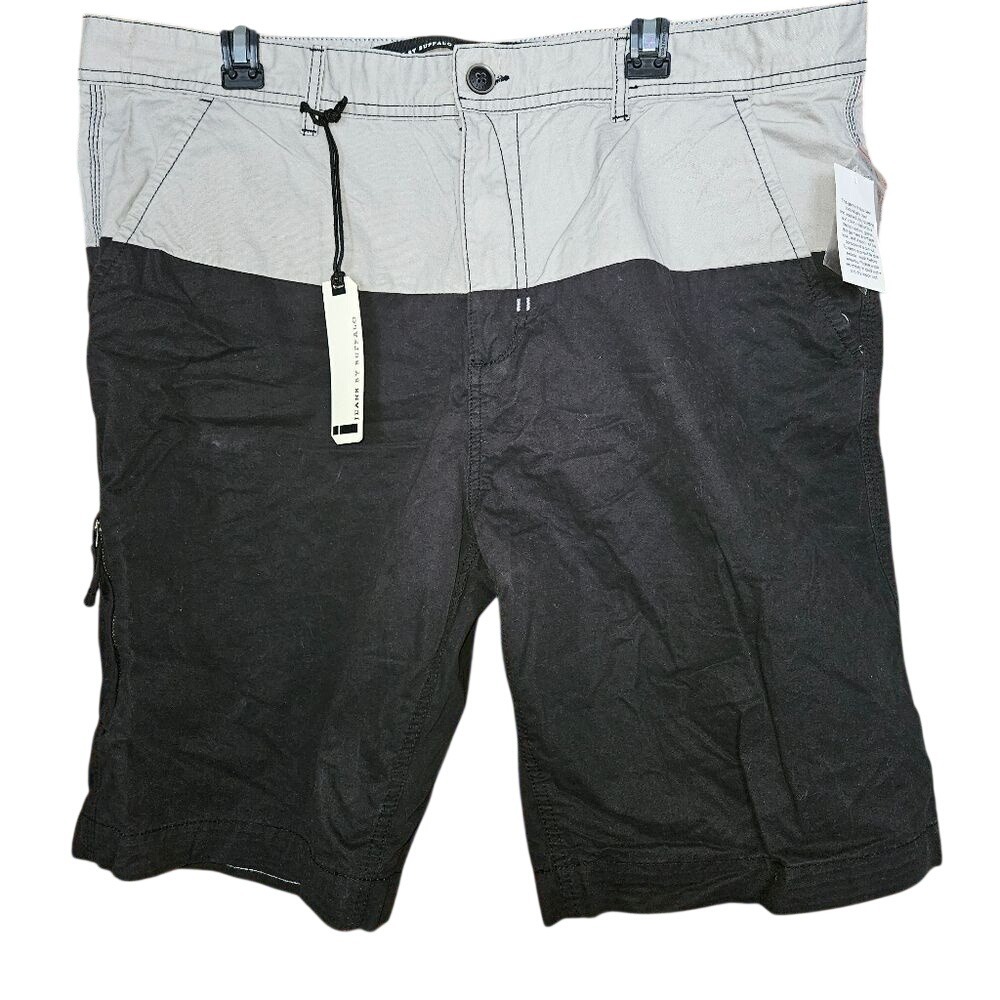 NWT Buffalo David Bitton Men's‎ Gray Jean Shorts W38 NWT Black Denim Casual